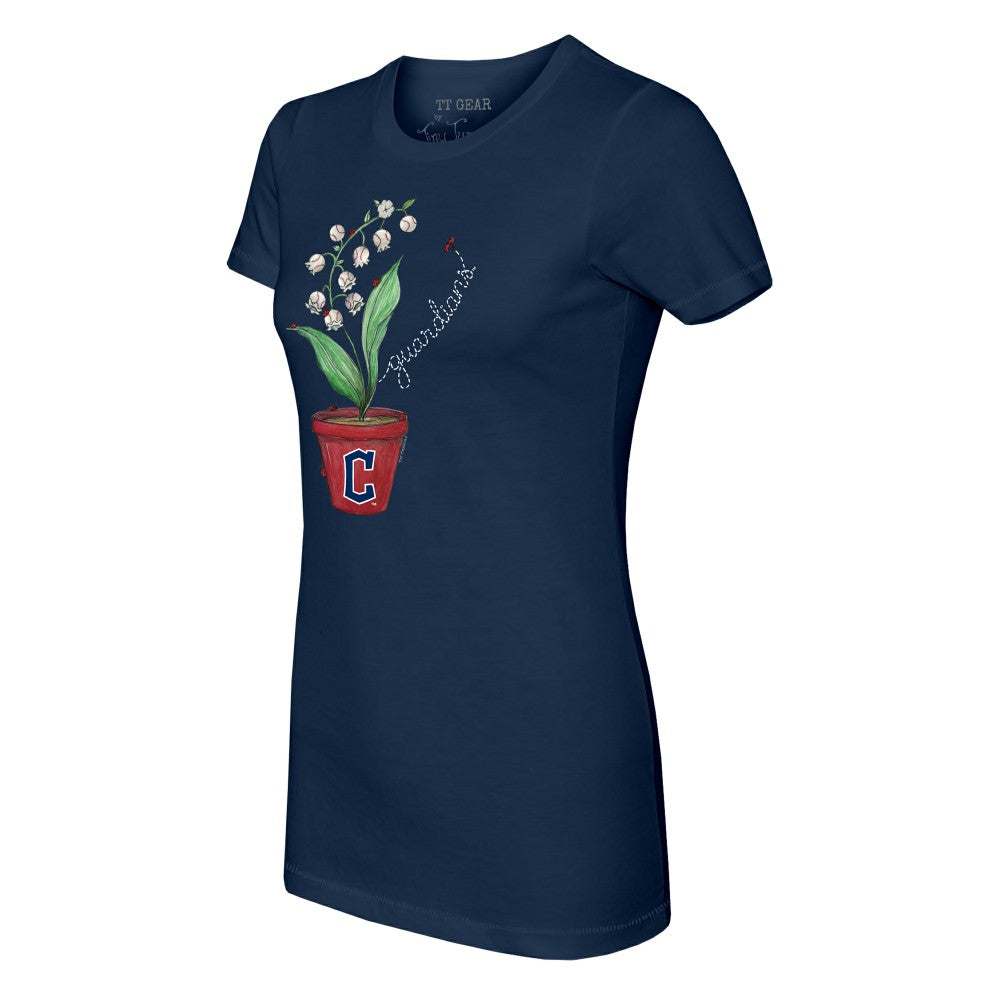 Cleveland Guardians Tiny Turnip Women's Lilies & Ladybugs T-Shirt - MLB T-shirts