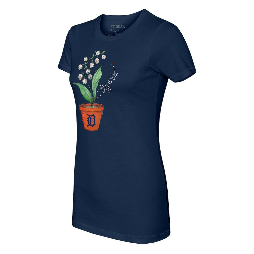 Detroit Tigers Tiny Turnip Women's Lilies & Ladybugs T-Shirt - MLB T-shirts