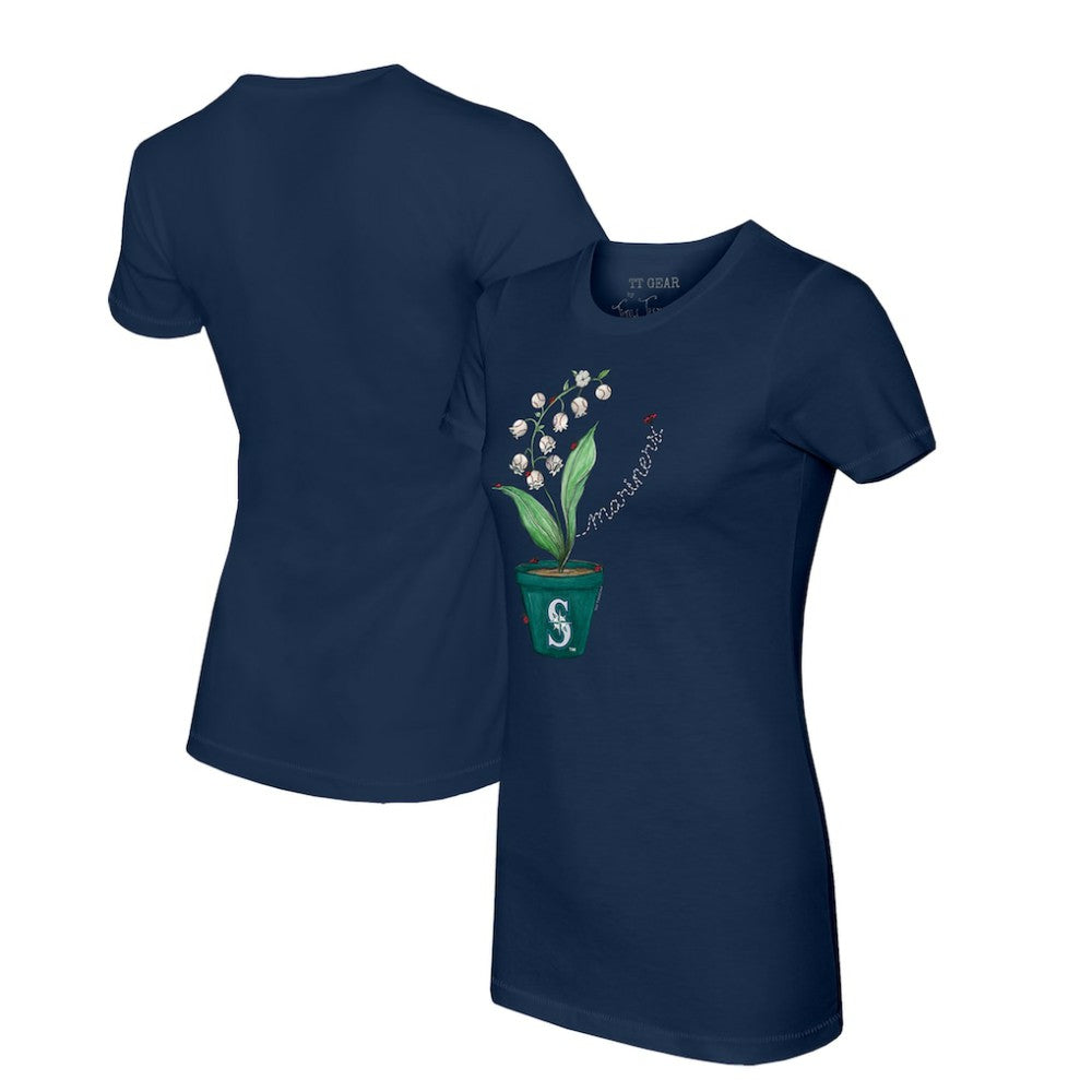 Seattle Mariners Tiny Turnip Women's Lilies & Ladybugs T-Shirt - MLB T-shirts