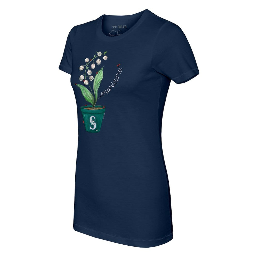 Seattle Mariners Tiny Turnip Women's Lilies & Ladybugs T-Shirt - MLB T-shirts
