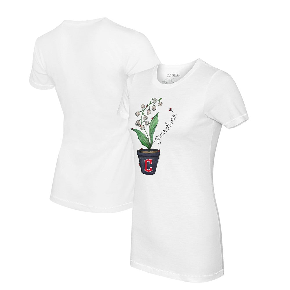 Cleveland Guardians Tiny Turnip Women's Lilies & Ladybugs T-Shirt - MLB T-shirts
