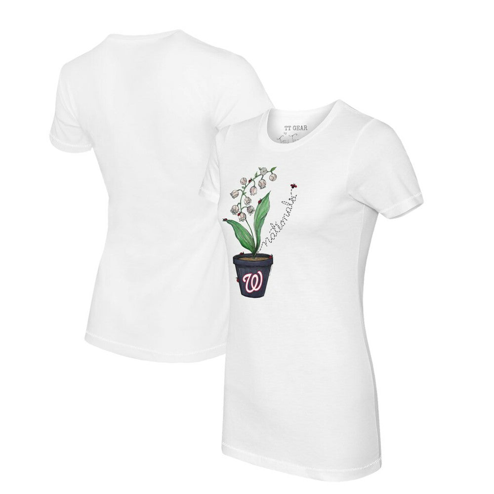 Washington Nationals Tiny Turnip Women's Lilies & Ladybugs T-Shirt - MLB T-shirts