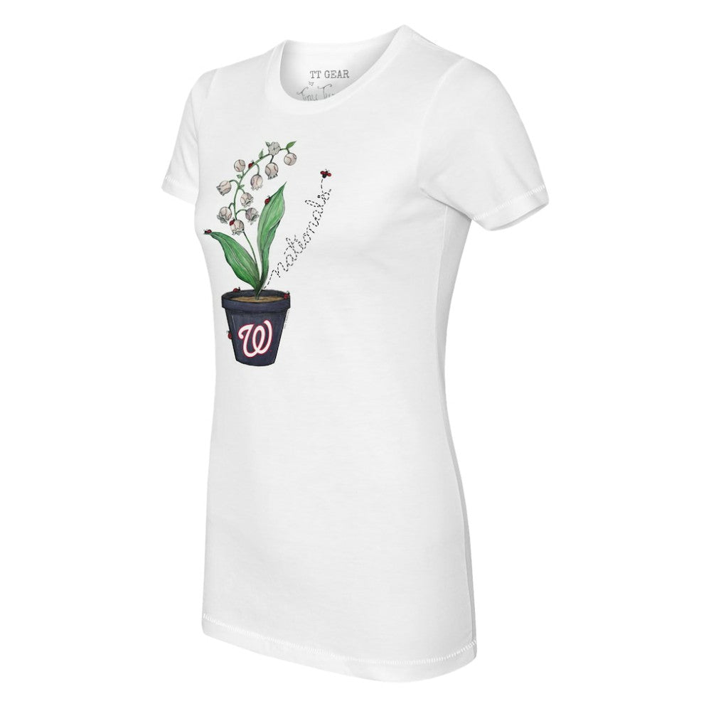 Washington Nationals Tiny Turnip Women's Lilies & Ladybugs T-Shirt - MLB T-shirts