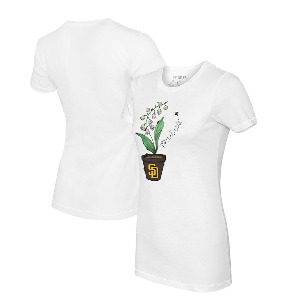 San Diego Padres Tiny Turnip Women's Lilies & Ladybugs T-Shirt - MLB T-shirts