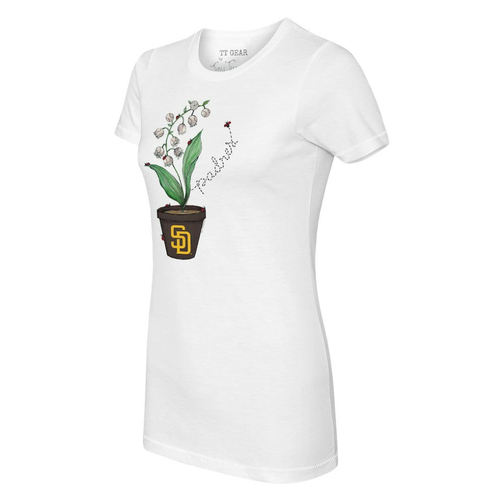 San Diego Padres Tiny Turnip Women's Lilies & Ladybugs T-Shirt - MLB T-shirts