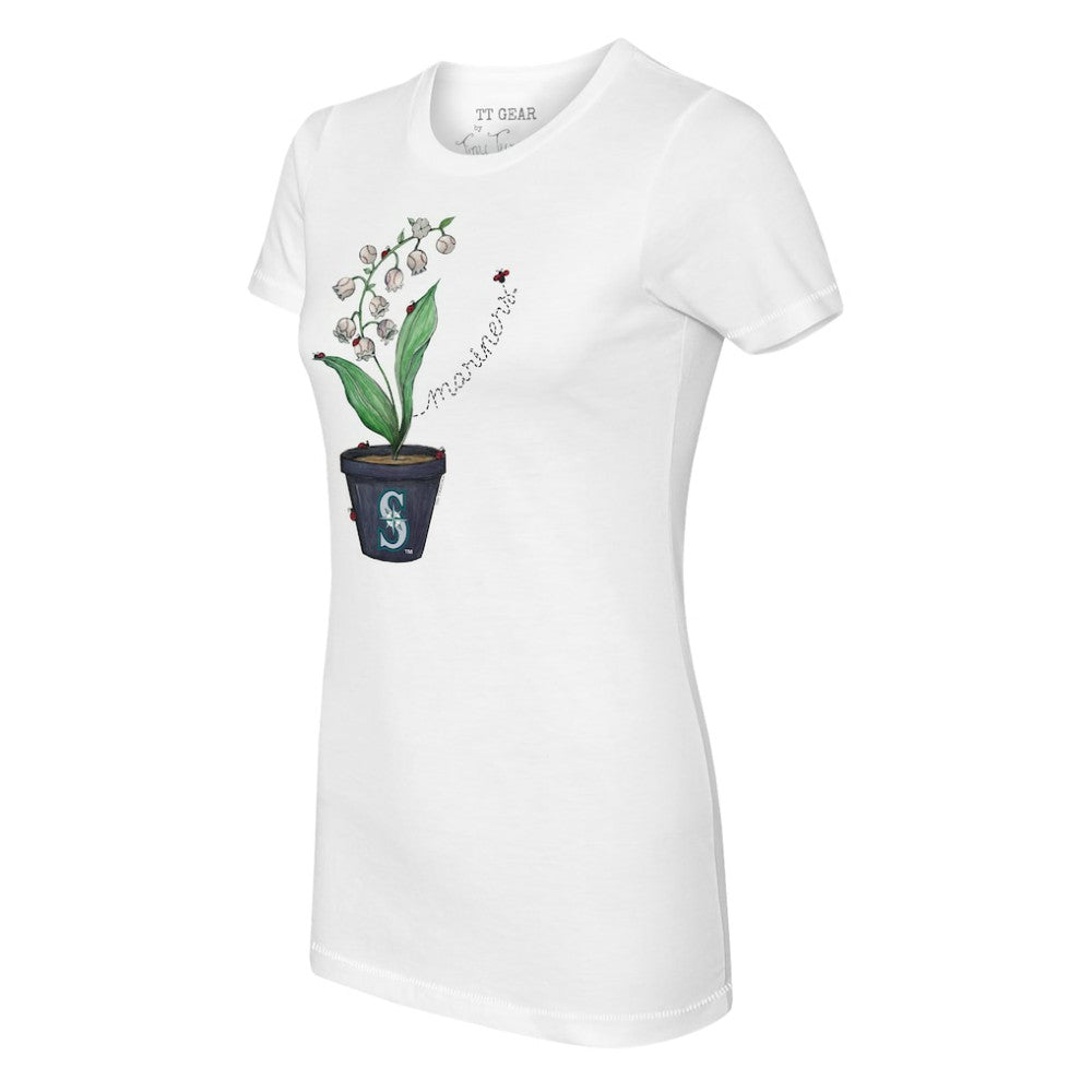 Seattle Mariners Tiny Turnip Women's Lilies & Ladybugs T-Shirt - MLB T-shirts