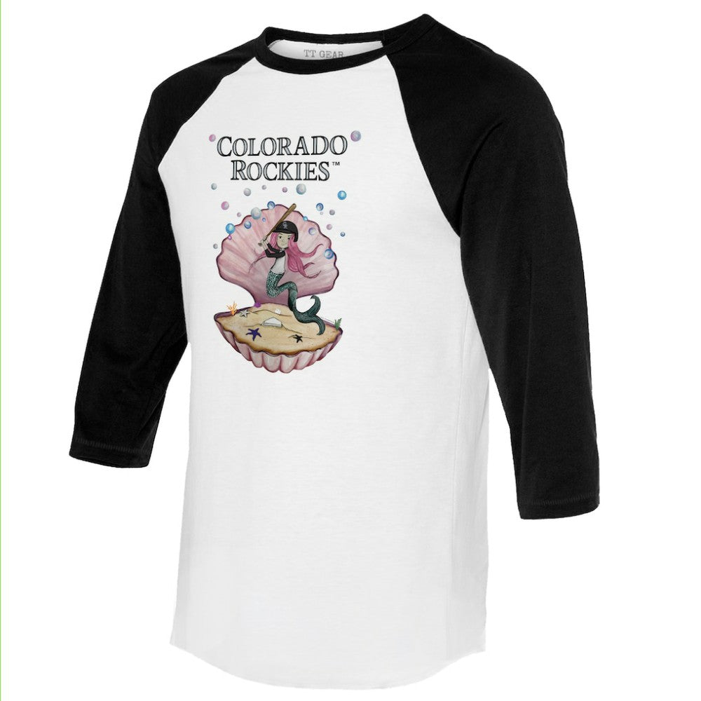 Colorado Rockies Tiny Turnip Unisex Mermaid 3/4-Sleeve Raglan T-Shirt - MLB T-shirts