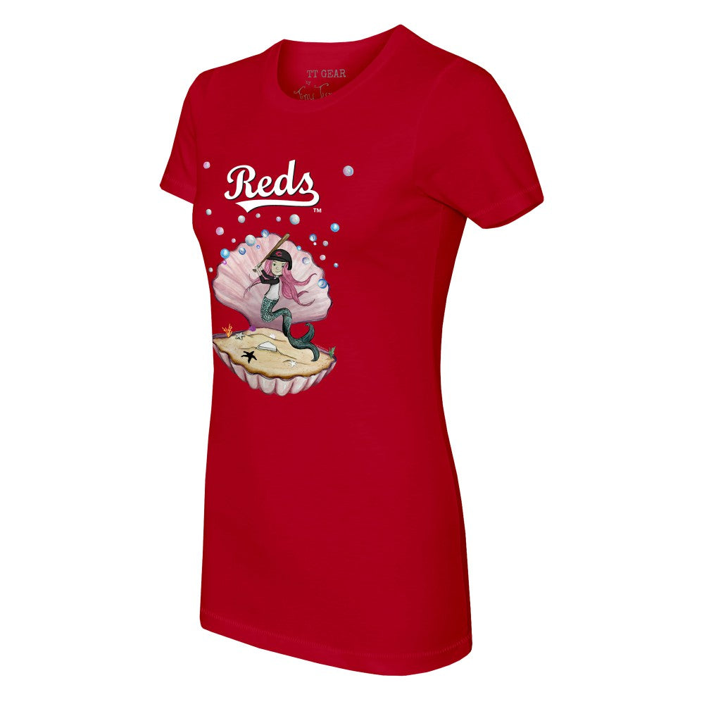 Cincinnati Reds Tiny Turnip Women's Mermaid T-Shirt - MLB T-shirts
