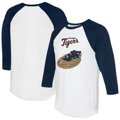 Detroit Tigers Tiny Turnip Unisex Race Car 3/4-Sleeve Raglan T-Shirt - MLB T-shirts