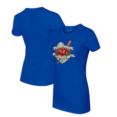 Los Angeles Dodgers Tiny Turnip Women's Tattoo Rose T-Shirt - MLB T-shirts