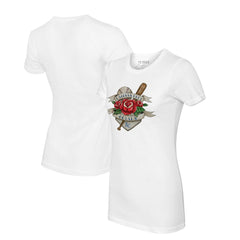 Kansas City Royals Tiny Turnip Women's Tattoo Rose T-Shirt - MLB T-shirts