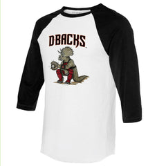 Arizona Diamondbacks Tiny Turnip Unisex Triceratops 3/4-Sleeve Raglan T-Shirt - MLB T-shirts