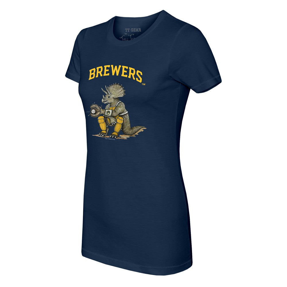 Milwaukee Brewers Tiny Turnip Women's Triceratops T-Shirt - MLB T-shirts