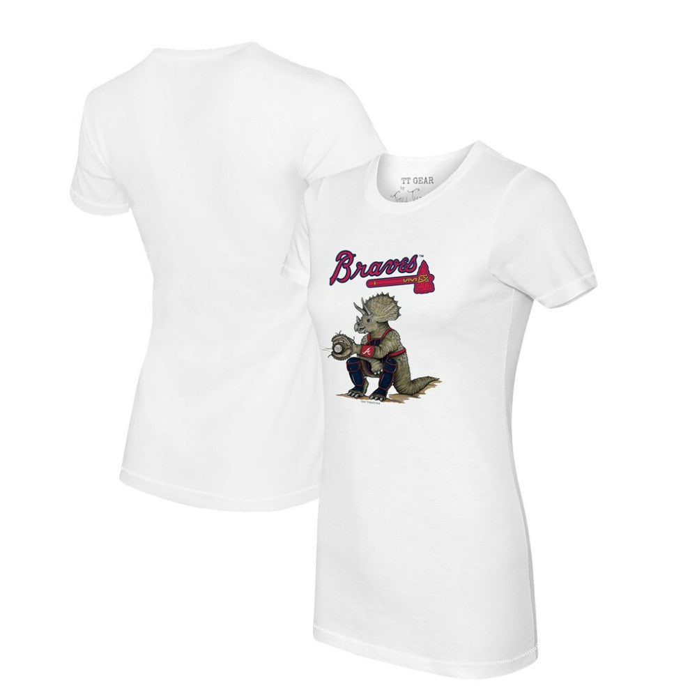Atlanta Braves Tiny Turnip Women's Triceratops T-Shirt - MLB T-shirts