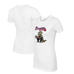 Atlanta Braves Tiny Turnip Women's Triceratops T-Shirt - MLB T-shirts