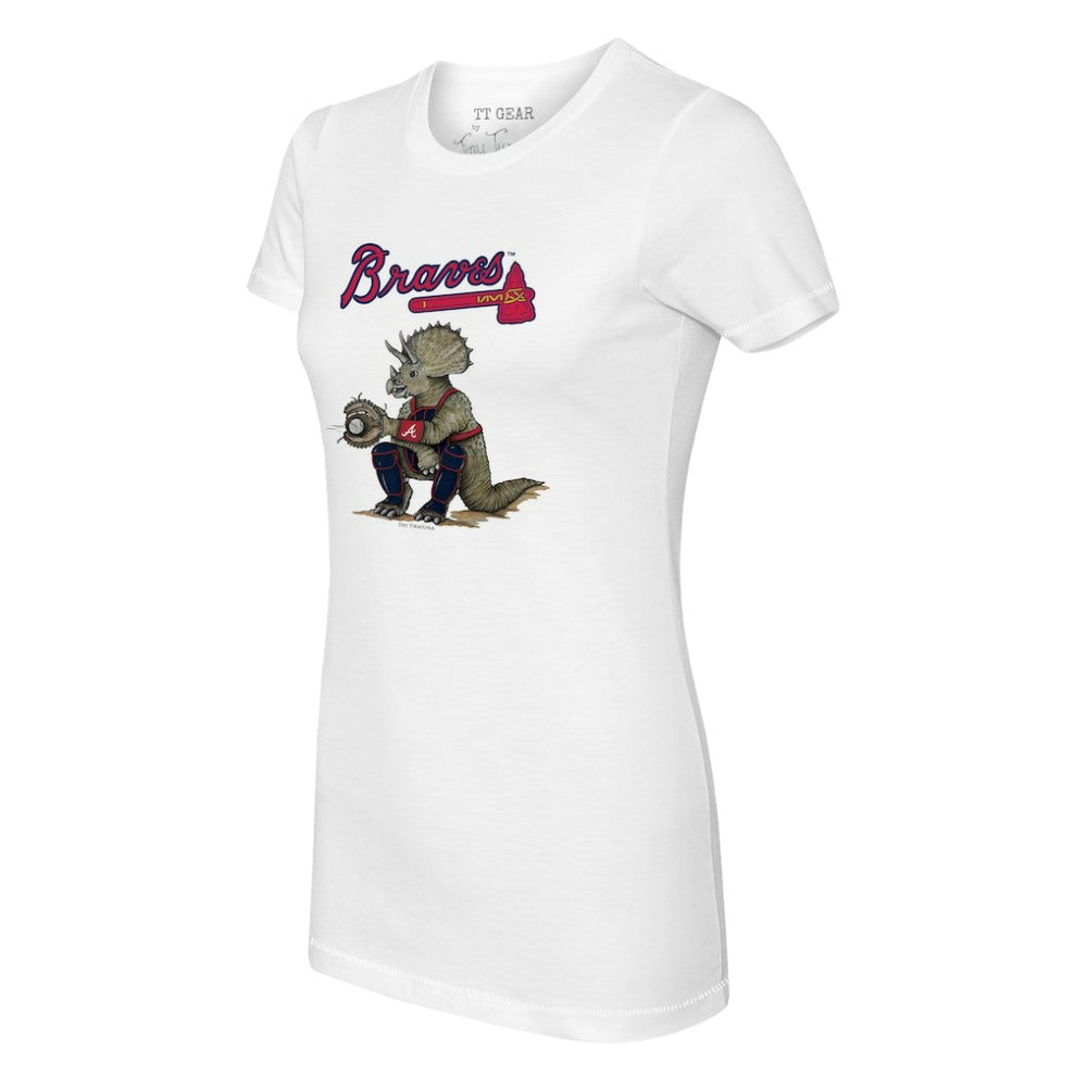 Atlanta Braves Tiny Turnip Women's Triceratops T-Shirt - MLB T-shirts