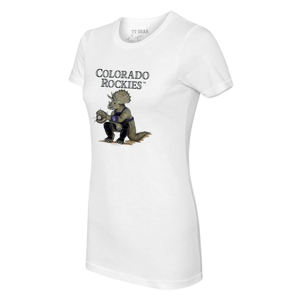 Colorado Rockies Tiny Turnip Women's Triceratops T-Shirt - MLB T-shirts
