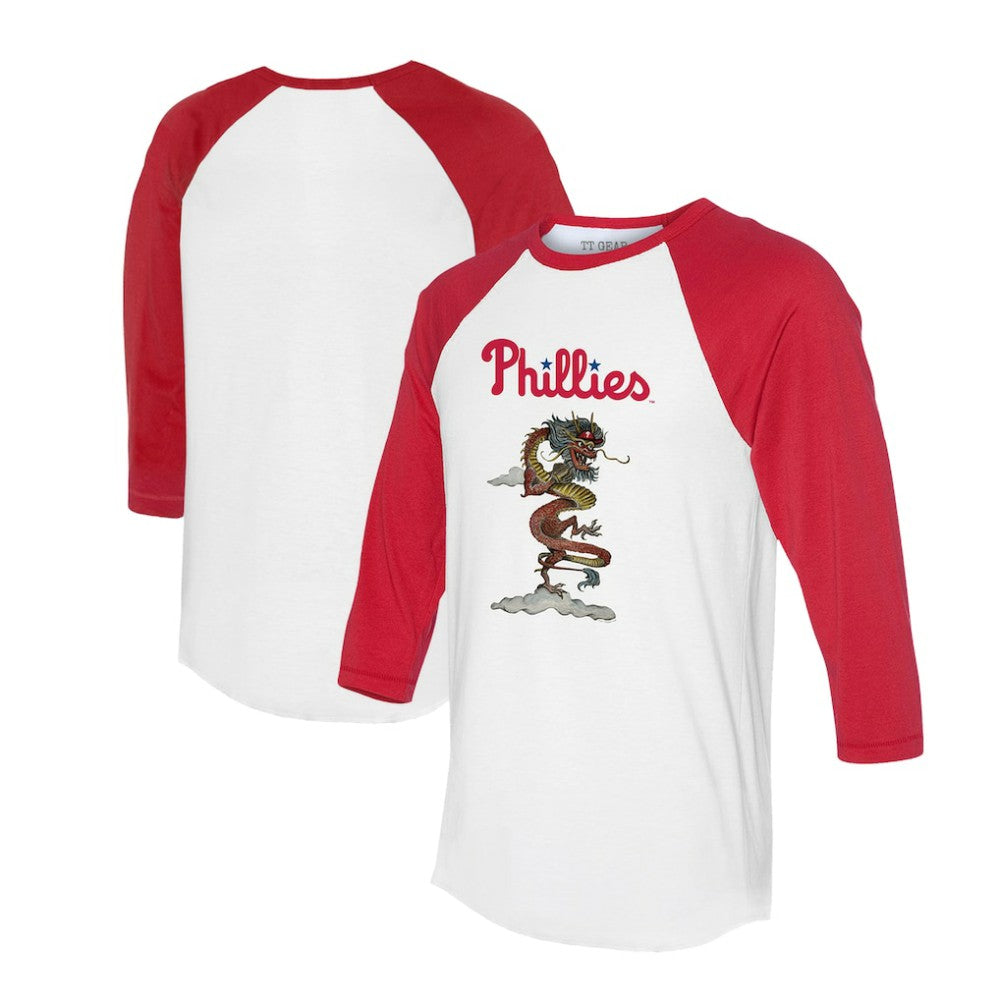 Philadelphia Phillies Tiny Turnip Unisex 2024 Year of the Dragon 3/4-Sleeve Raglan T-Shirt - MLB T-shirts