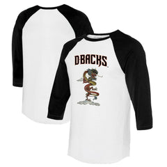 Arizona Diamondbacks Tiny Turnip Unisex 2024 Year of the Dragon 3/4-Sleeve Raglan T-Shirt - MLB T-shirts