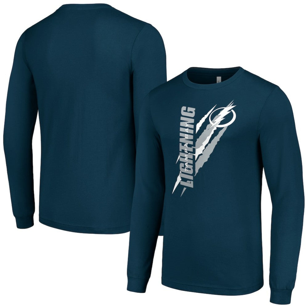 Tampa Bay Lightning Starter Color Scratch Long-Sleeve T-Shirt -  NHL T-shirts