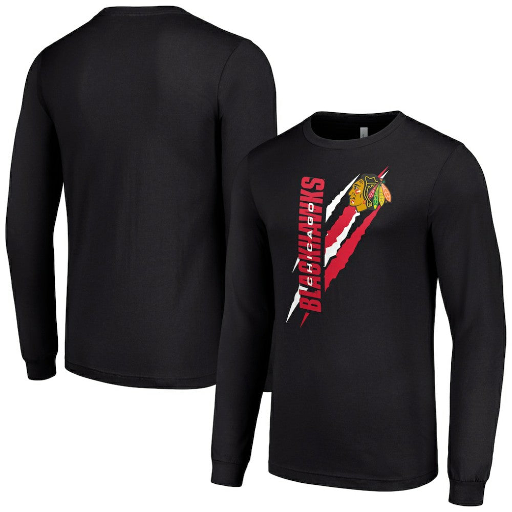 Chicago Blackhawks Starter Color Scratch Long-Sleeve T-Shirt -  NHL T-shirts