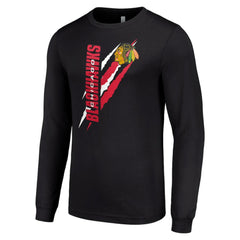 Chicago Blackhawks Starter Color Scratch Long-Sleeve T-Shirt -  NHL T-shirts