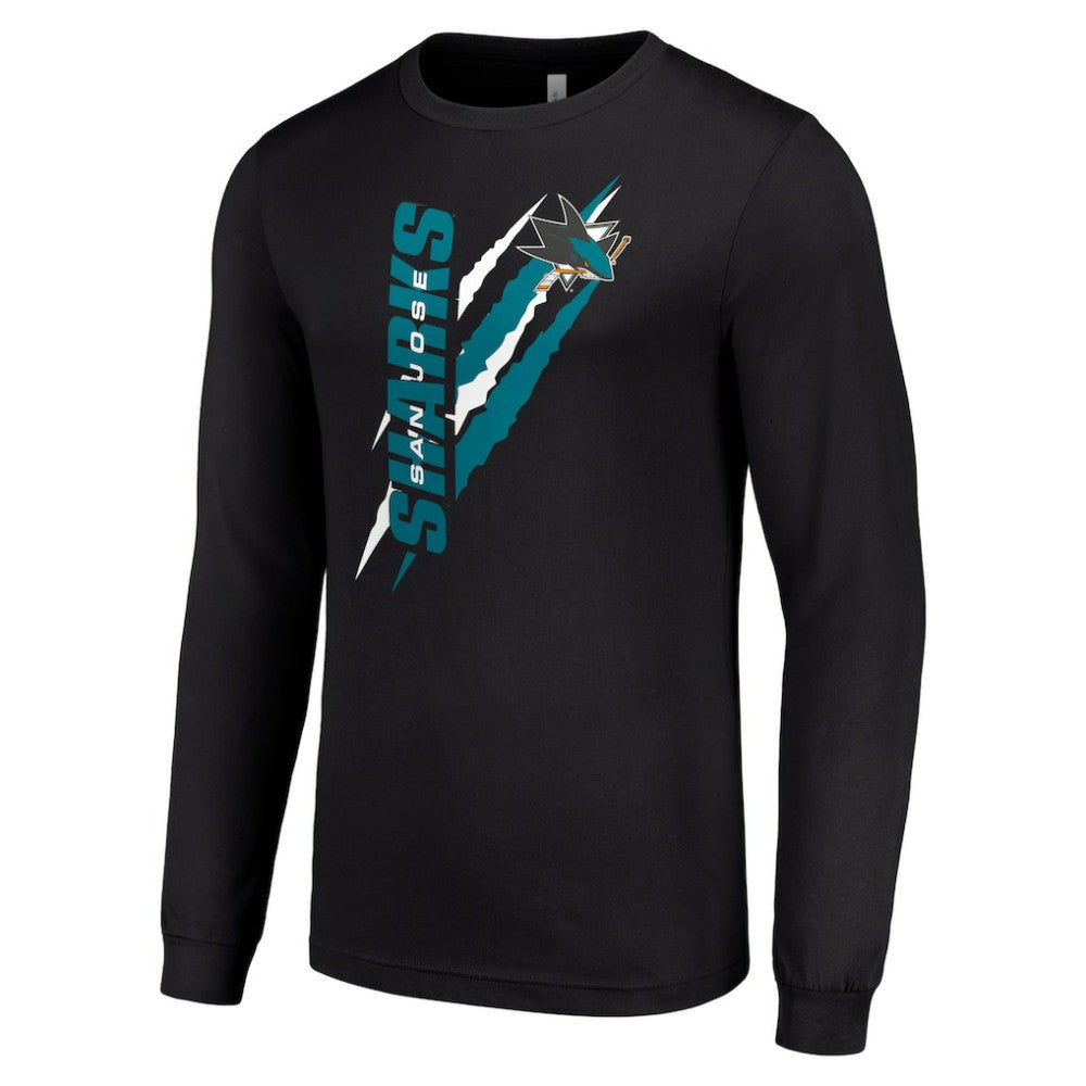 San Jose Sharks Starter Color Scratch Long-Sleeve T-Shirt -  NHL T-shirts