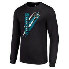 San Jose Sharks Starter Color Scratch Long-Sleeve T-Shirt -  NHL T-shirts