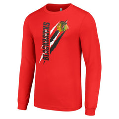 Chicago Blackhawks Starter Color Scratch Long-Sleeve T-Shirt -  NHL T-shirts