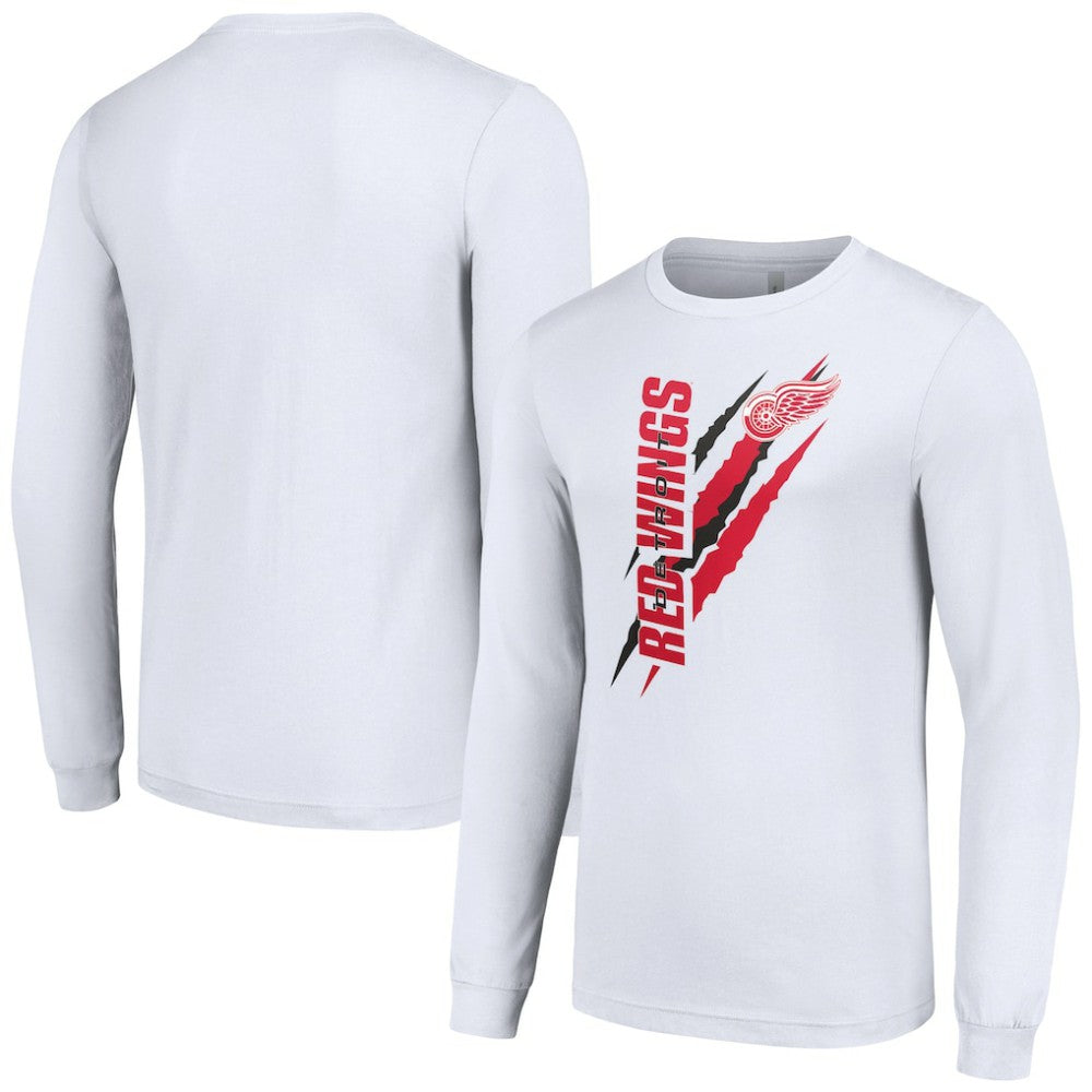 Detroit Red Wings Starter Color Scratch Long-Sleeve T-Shirt -  NHL T-shirts
