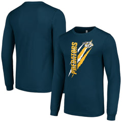 Nashville Predators Starter Color Scratch Long-Sleeve T-Shirt -  NHL T-shirts