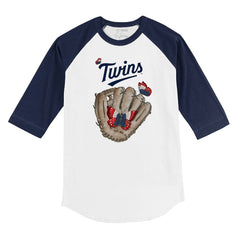 Minnesota Twins Tiny Turnip Youth Butterfly Glove 3/4-Sleeve Raglan T-Shirt - MLB T-shirts
