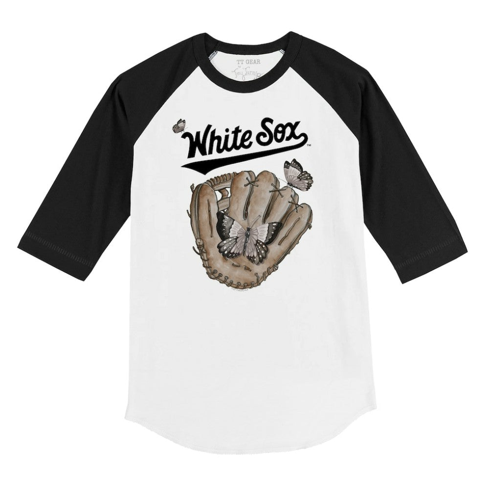 Chicago White Sox Tiny Turnip Youth Butterfly Glove 3/4-Sleeve Raglan T-Shirt - MLB T-shirts