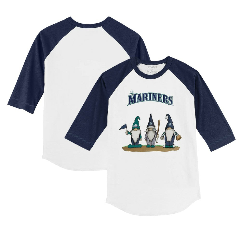 Seattle Mariners Tiny Turnip Youth Gnomes 3/4-Sleeve Raglan T-Shirt - MLB T-shirts