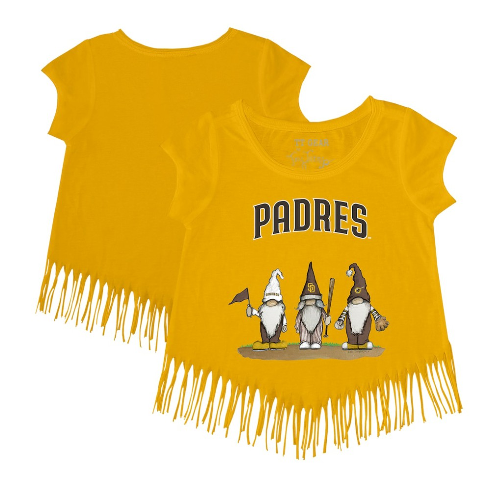 San Diego Padres Tiny Turnip Girls Youth Gnomes Fringe T-Shirt - MLB T-shirts