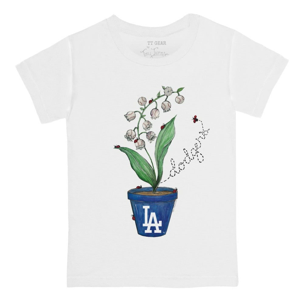 Los Angeles Dodgers Tiny Turnip Youth Lilies & Ladybugs T-Shirt - MLB T-shirts