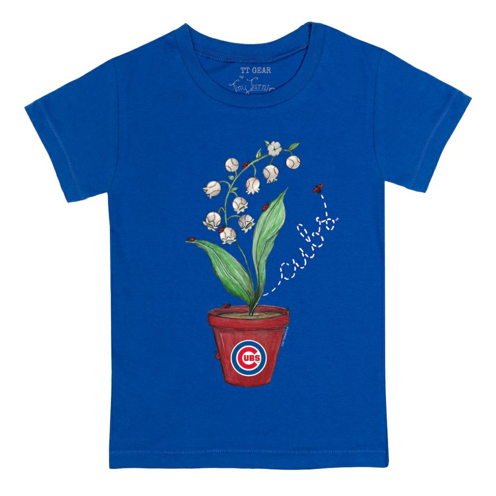 Chicago Cubs Tiny Turnip Youth Lilies & Ladybugs T-Shirt - MLB T-shirts