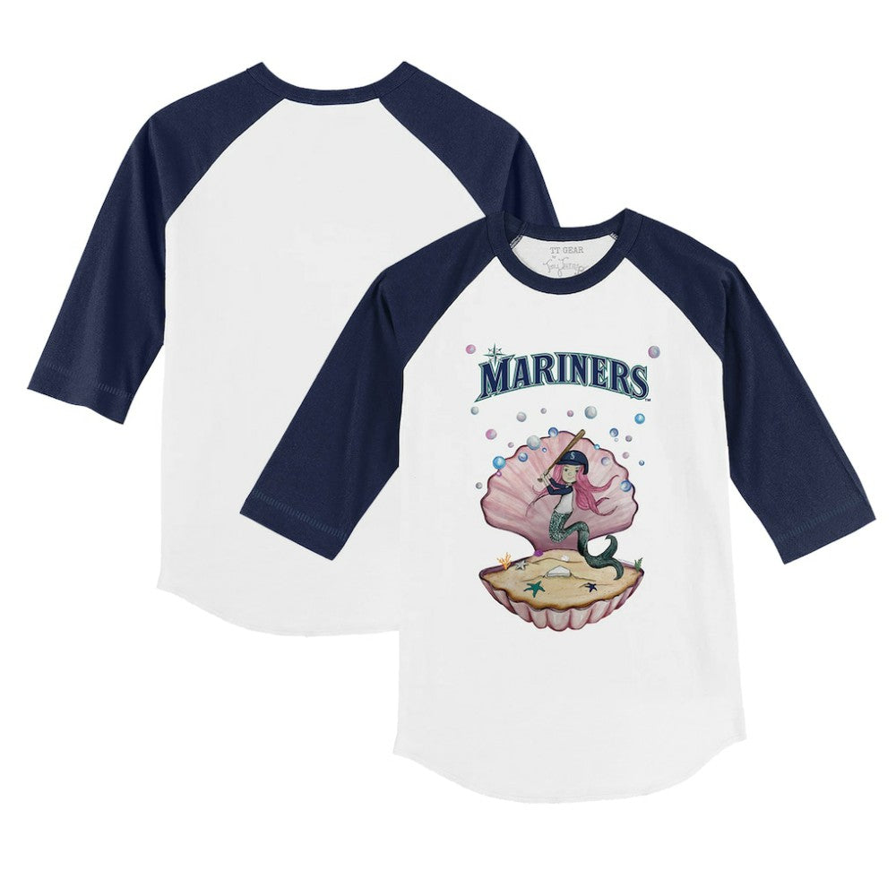 Seattle Mariners Tiny Turnip Youth Mermaid 3/4-Sleeve Raglan T-Shirt - MLB T-shirts