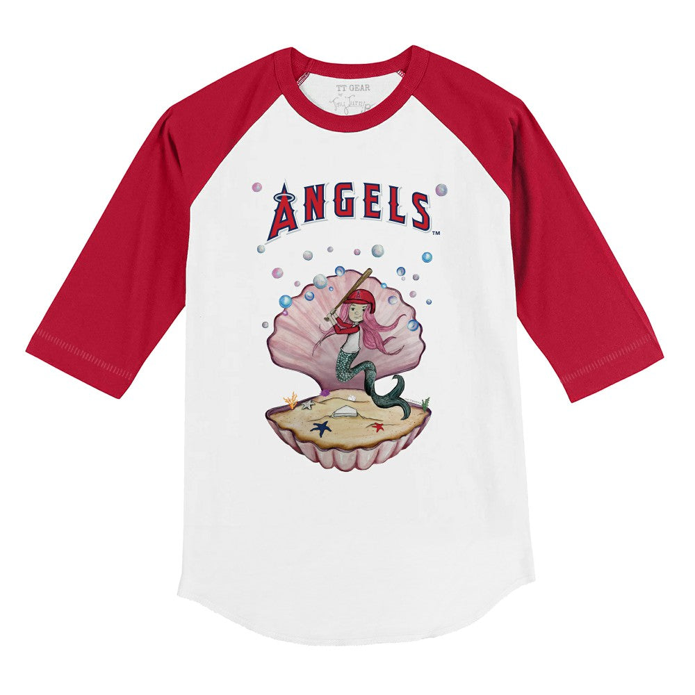 Los Angeles Angels Tiny Turnip Youth Mermaid 3/4-Sleeve Raglan T-Shirt - MLB T-shirts