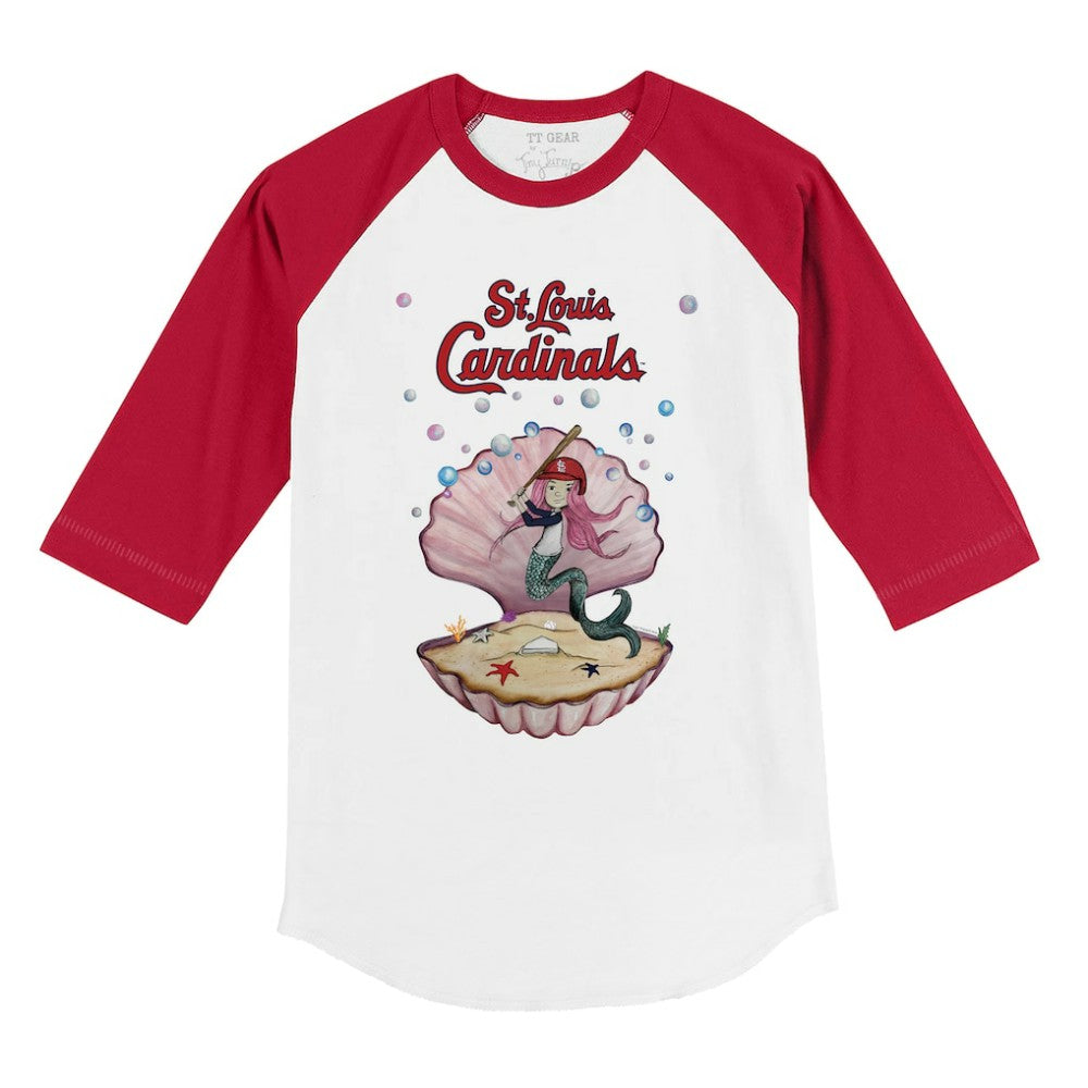 St. Louis Cardinals Tiny Turnip Youth Mermaid 3/4-Sleeve Raglan T-Shirt - MLB T-shirts