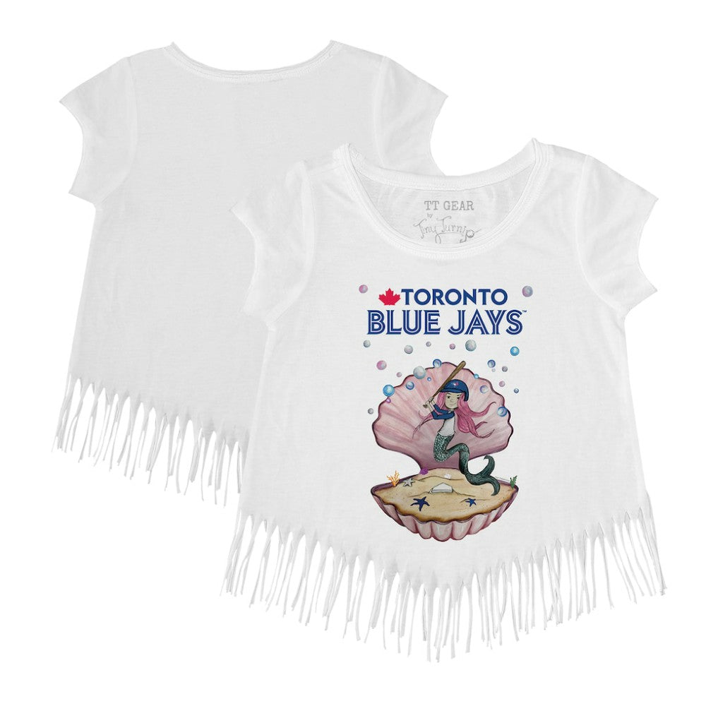 Toronto Blue Jays Tiny Turnip Girls Youth Mermaid Fringe T-Shirt - MLB T-shirts
