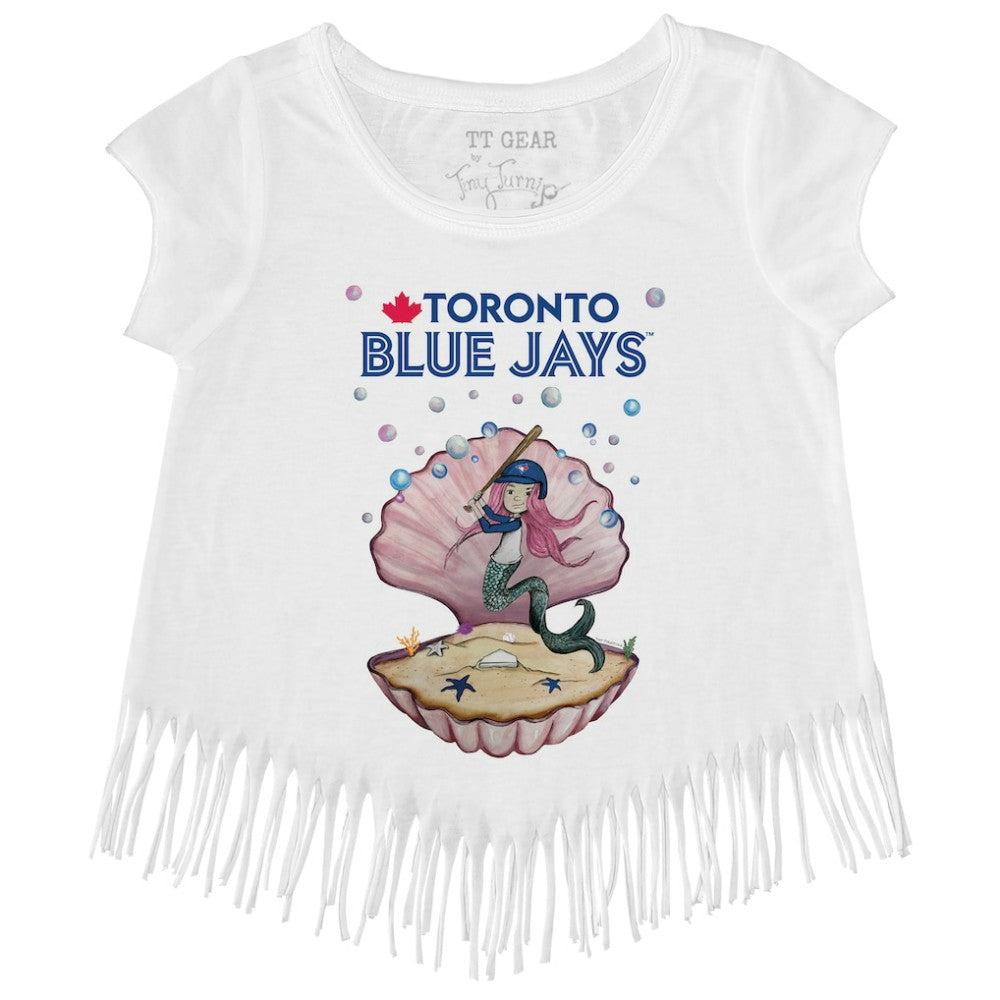 Toronto Blue Jays Tiny Turnip Girls Youth Mermaid Fringe T-Shirt - MLB T-shirts