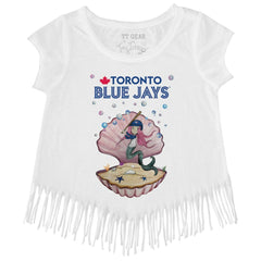 Toronto Blue Jays Tiny Turnip Girls Youth Mermaid Fringe T-Shirt - MLB T-shirts