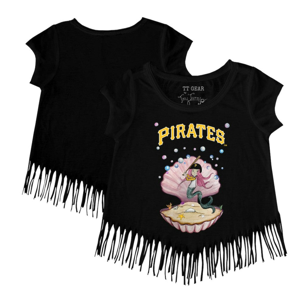 Pittsburgh Pirates Tiny Turnip Girls Youth Mermaid Fringe T-Shirt - MLB T-shirts