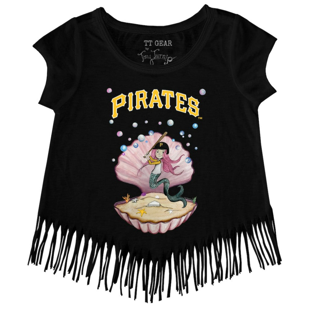 Pittsburgh Pirates Tiny Turnip Girls Youth Mermaid Fringe T-Shirt - MLB T-shirts