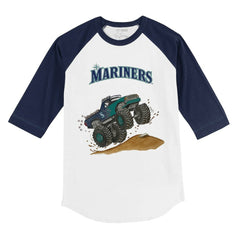 Seattle Mariners Tiny Turnip Youth Monster Truck 3/4-Sleeve Raglan T-Shirt - MLB T-shirts