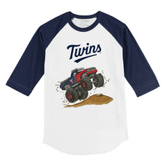 Minnesota Twins Tiny Turnip Youth Monster Truck 3/4-Sleeve Raglan T-Shirt - MLB T-shirts