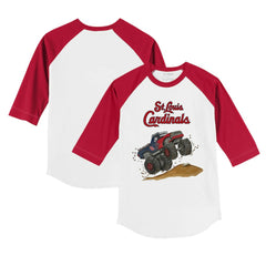 St. Louis Cardinals Tiny Turnip Youth Monster Truck 3/4-Sleeve Raglan T-Shirt - MLB T-shirts