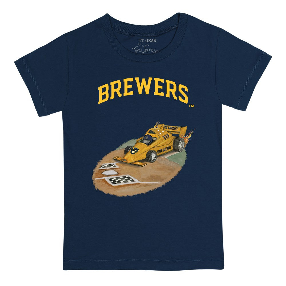 Milwaukee Brewers Tiny Turnip Youth Race Car T-Shirt - MLB T-shirts