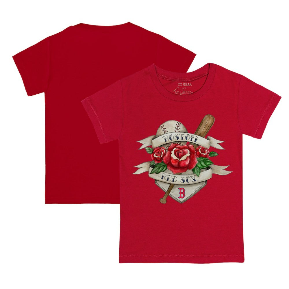 Boston Red Sox Tiny Turnip Youth Tattoo Rose T-Shirt - MLB T-shirts